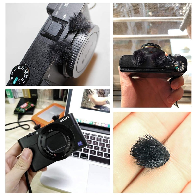 SUNMON Camera Mic Windscreen Windshield Wind Muff for DJI Osmo Action Camera,Sony RX1 RX10 RX100 Digital Compact Cameras Wind Cover (10 Pack) - Image 2